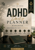 ADHD Daily Planner Workbook | ADHD Productivity Planner & Executive Function Workbook | Focus, Organization & Time Management | Printable PDF