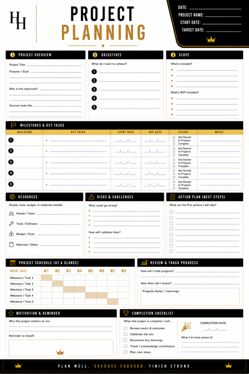 ADHD Daily Planner Workbook | ADHD Productivity Planner & Executive Function Workbook | Focus, Organization & Time Management | Printable PDF