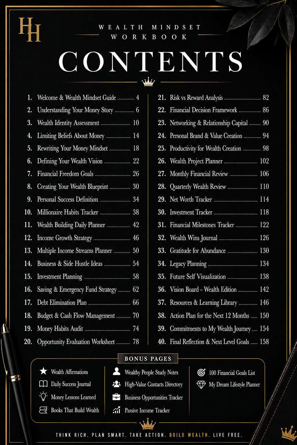 Wealth Mindset Workbook | Money Mindset Journal & Financial Success Planner | Abundance Manifestation Workbook | Printable PDF