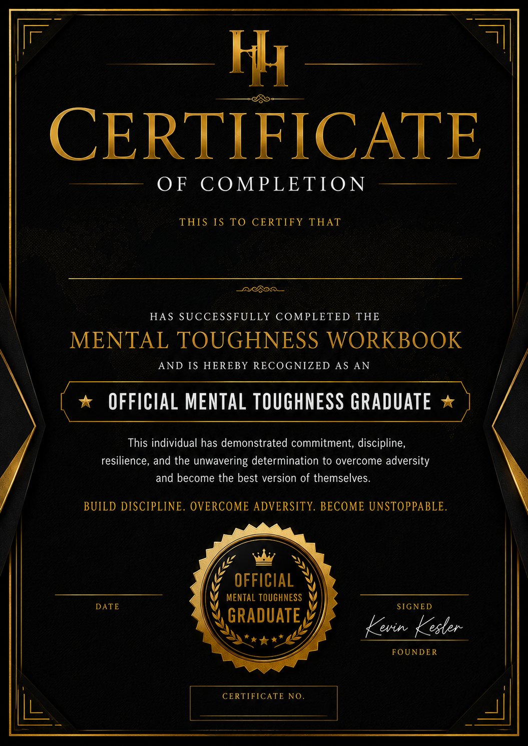 Mental Toughness Workbook | Build Resilience, Self-Discipline & Confidence | 90-Day Personal Growth Journal | Printable PDF